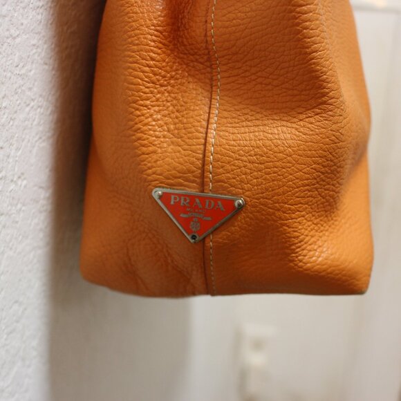 Prada Tote Bag Women's Leather Tote Bag Orange - Picture 5 of 10